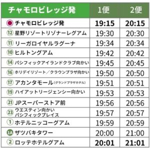 赤いシャトルバス