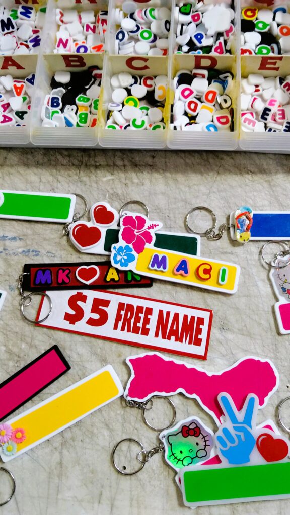 名前を入れられるキーホルダー