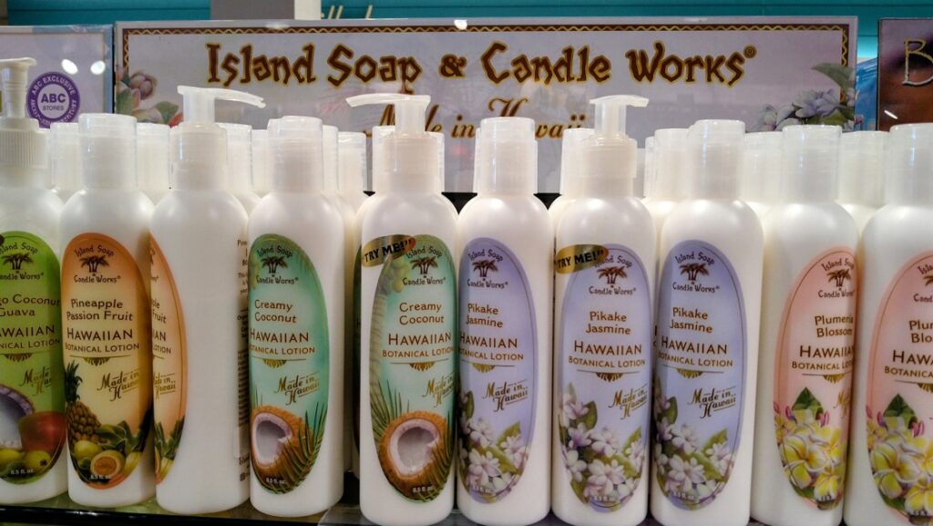 「アイランド・ソープ＆キャンドル・ワークス」のローション