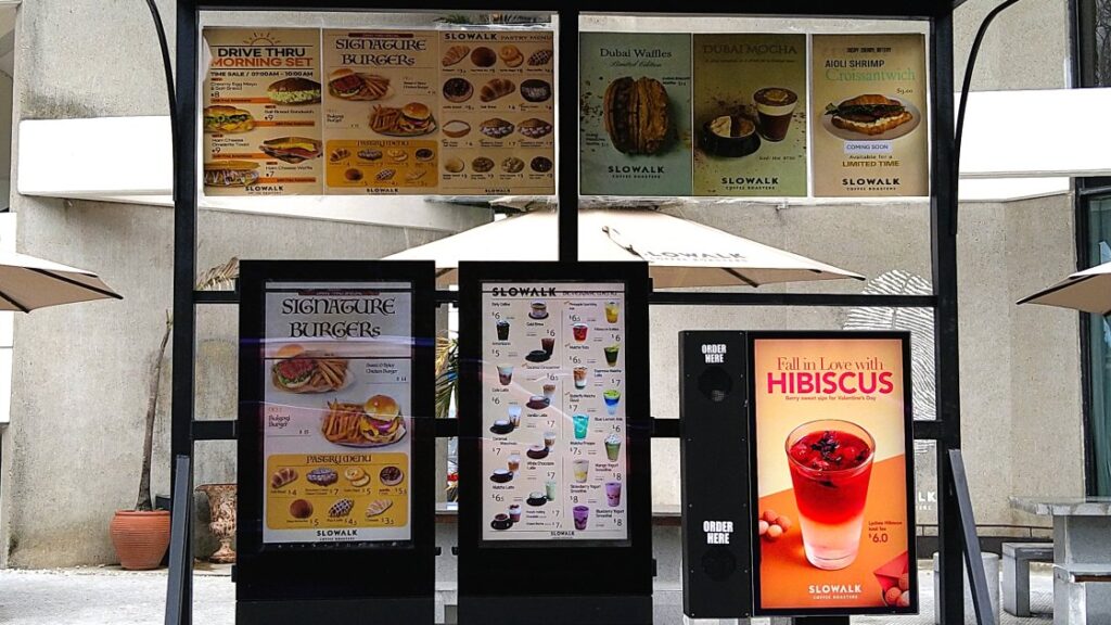 ドライブスルーのメニュー